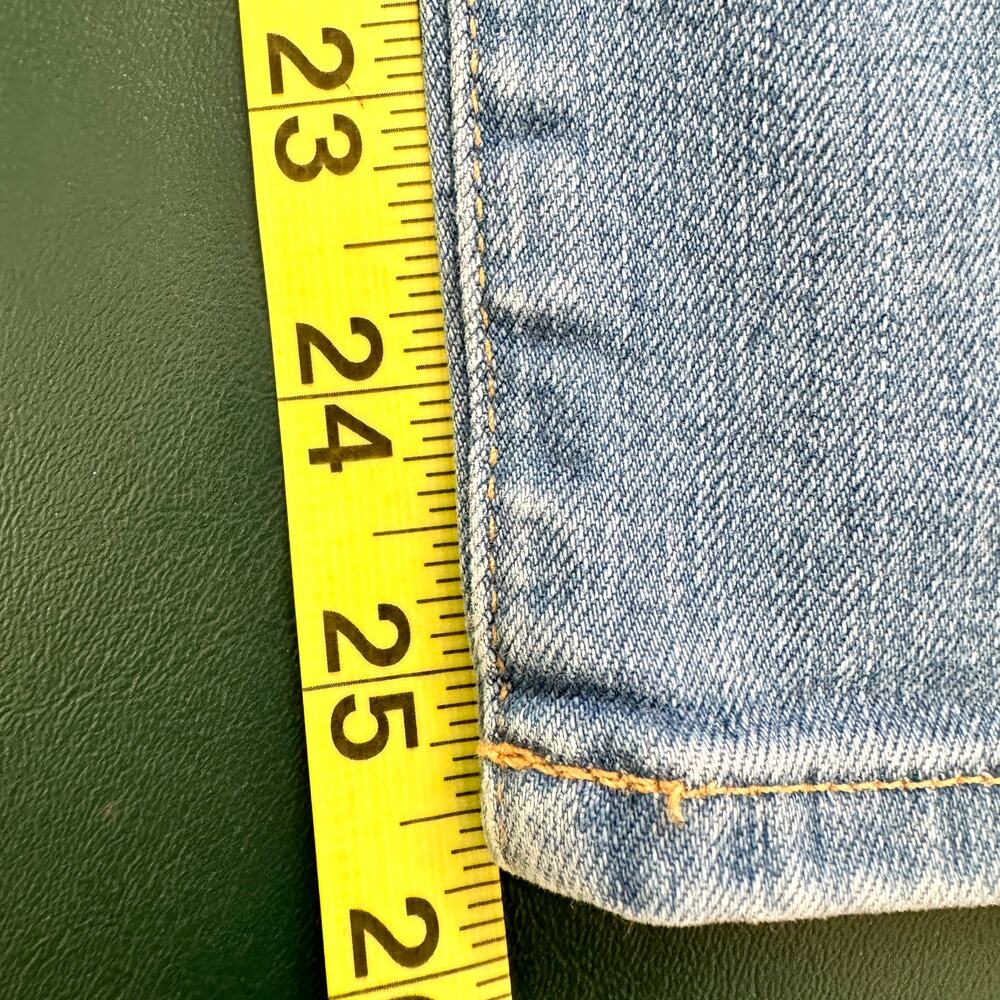 Frame Le Skinny de Jeanne Crop Jeans Womens 30 Everglade Blue Distressed Stretch - Picture 6 of 9